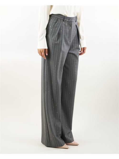 Luxury pinstriped trousers with double pences Simona Corsellini SIMONA CORSELLINI | Pants | PA01401TGES0003652